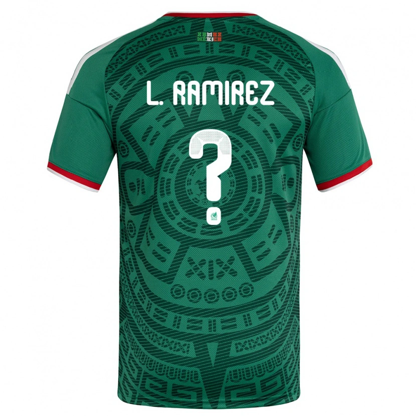 Danxen Niño Camiseta México Leonardo Ramirez #0 Verde Blanco Rojo 1ª Equipación 26-28 La Camisa México