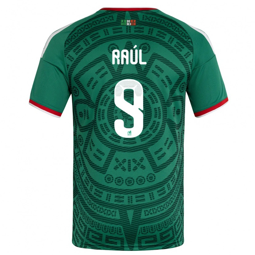 Danxen Niño Camiseta México Raúl Jiménez #9 Verde Blanco Rojo 1ª Equipación 26-28 La Camisa México