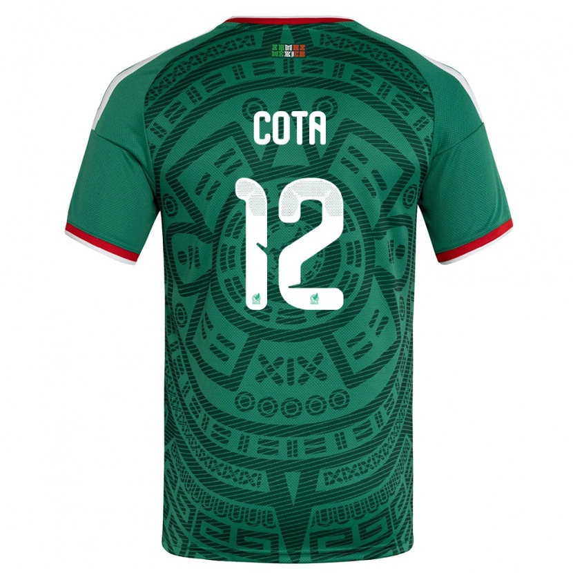 Danxen Niño Camiseta México Rodolfo Cota #12 Verde Blanco Rojo 1ª Equipación 26-28 La Camisa México