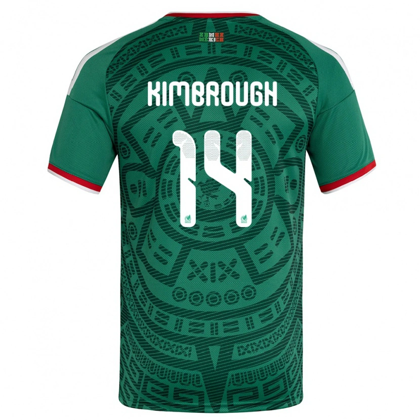 Danxen Niño Camiseta México Da'vian Kimbrough #14 Verde Blanco Rojo 1ª Equipación 26-28 La Camisa México