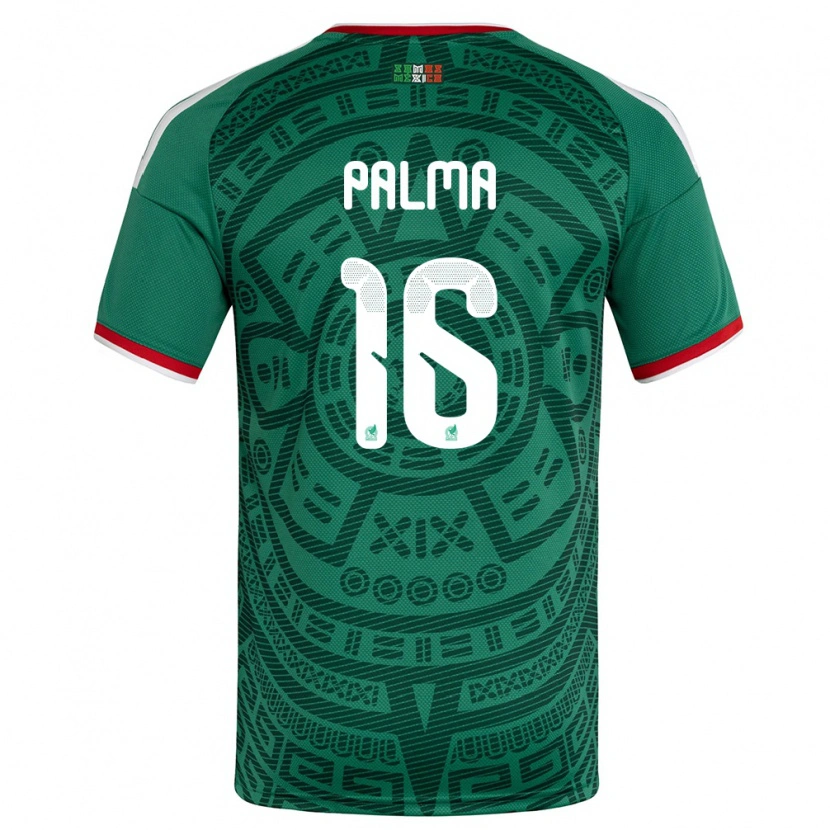 Danxen Niño Camiseta México Rafael Palma #16 Verde Blanco Rojo 1ª Equipación 26-28 La Camisa México