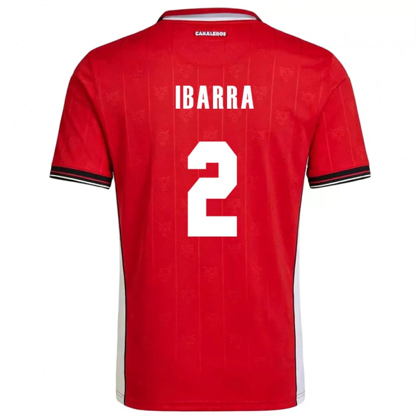 Danxen Niño Camiseta Panamá Cristian Ibarra #2 Rojo Marrón Blanco 1ª Equipación 26-28 La Camisa México