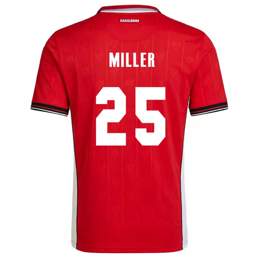 Danxen Niño Camiseta Panamá Roderick Miller #25 Rojo Marrón Blanco 1ª Equipación 26-28 La Camisa México