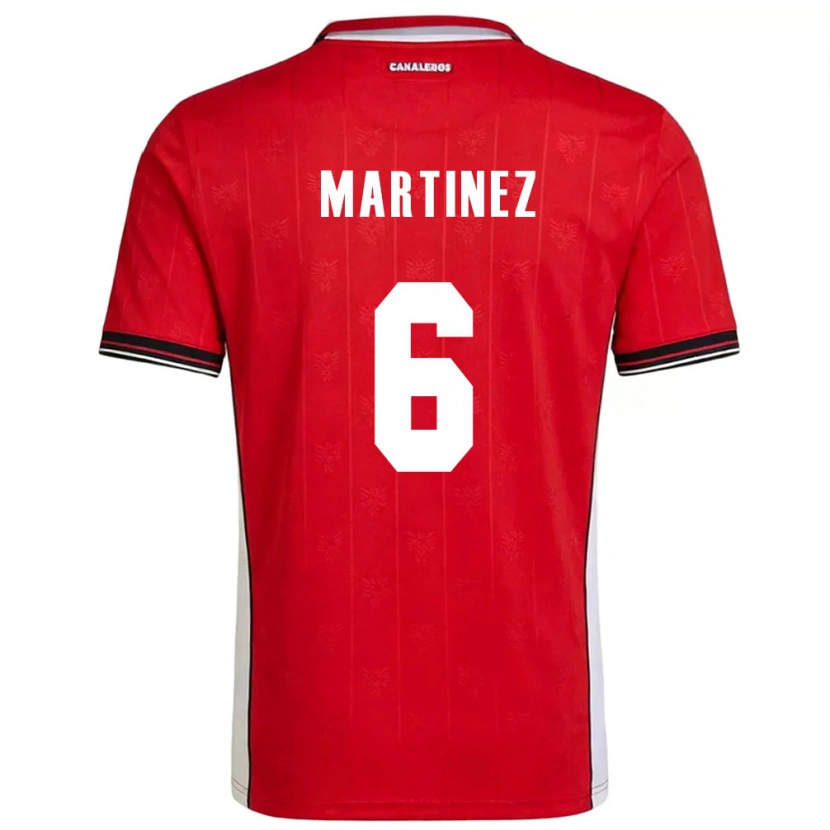 Danxen Niño Camiseta Panamá Cristian Martínez #6 Rojo Marrón Blanco 1ª Equipación 26-28 La Camisa México