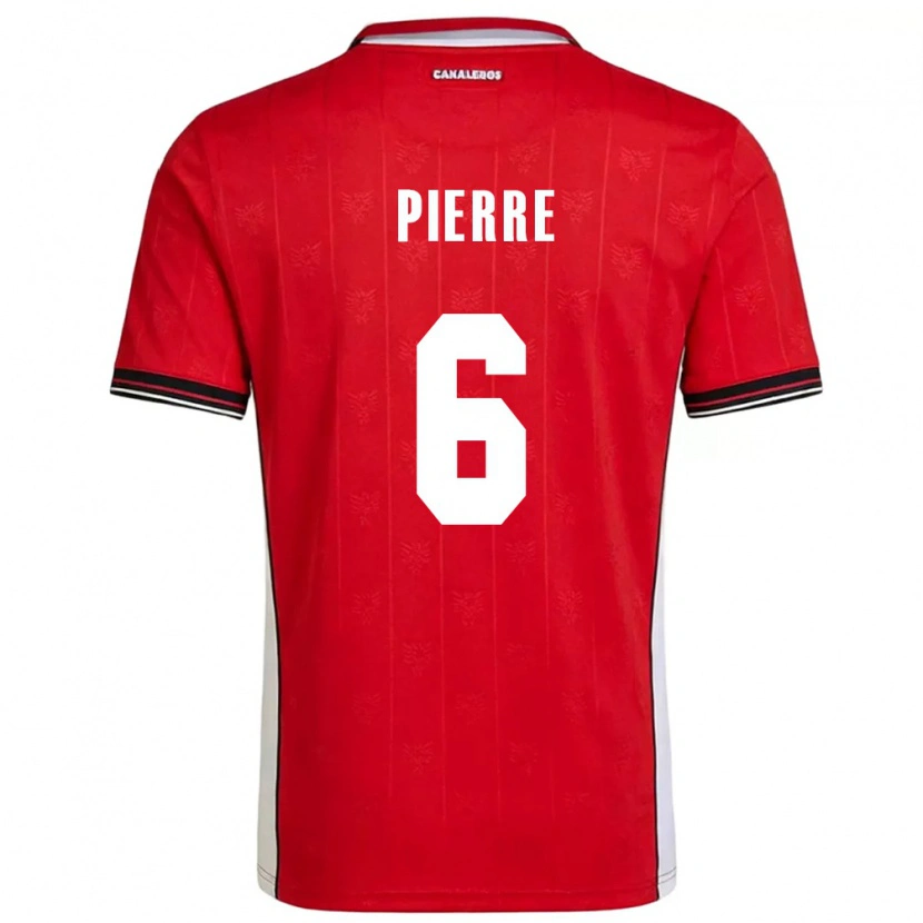 Danxen Niño Camiseta Panamá Jose Pierre #6 Rojo Marrón Blanco 1ª Equipación 26-28 La Camisa México