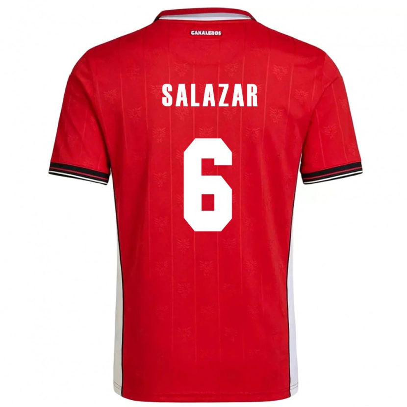 Danxen Niño Camiseta Panamá Deysiré Salazar #6 Rojo Marrón Blanco 1ª Equipación 26-28 La Camisa México