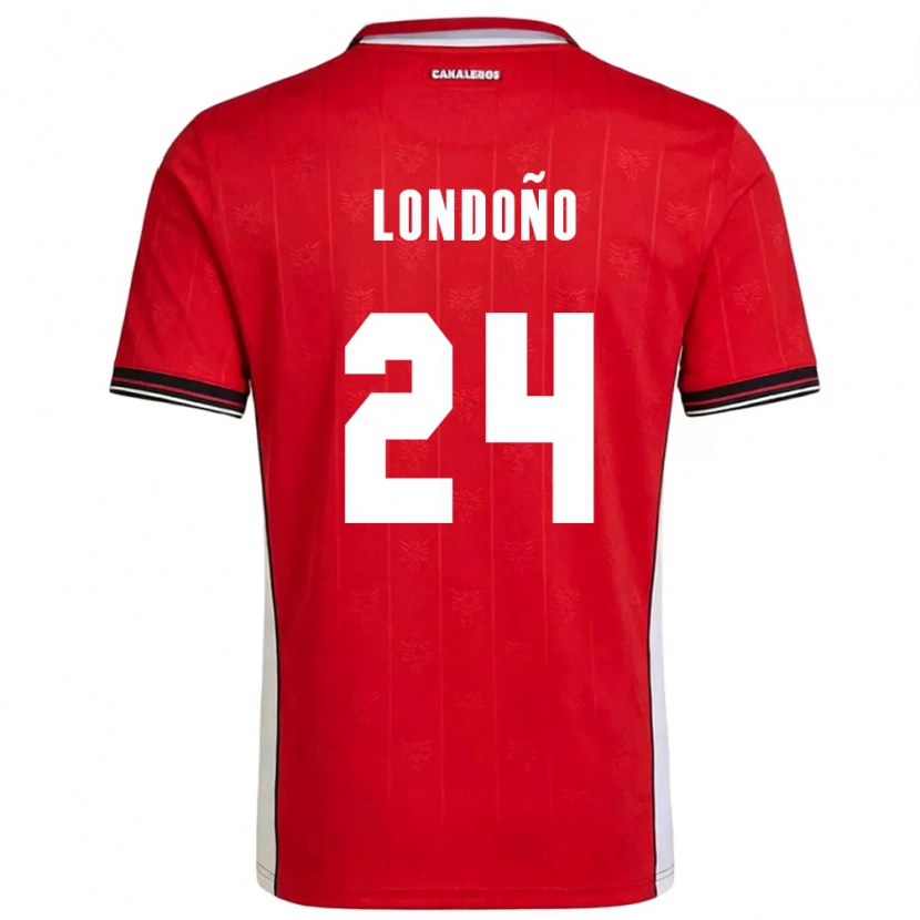 Danxen Niño Camiseta Panamá Azarias Londoño #24 Rojo Marrón Blanco 1ª Equipación 26-28 La Camisa México