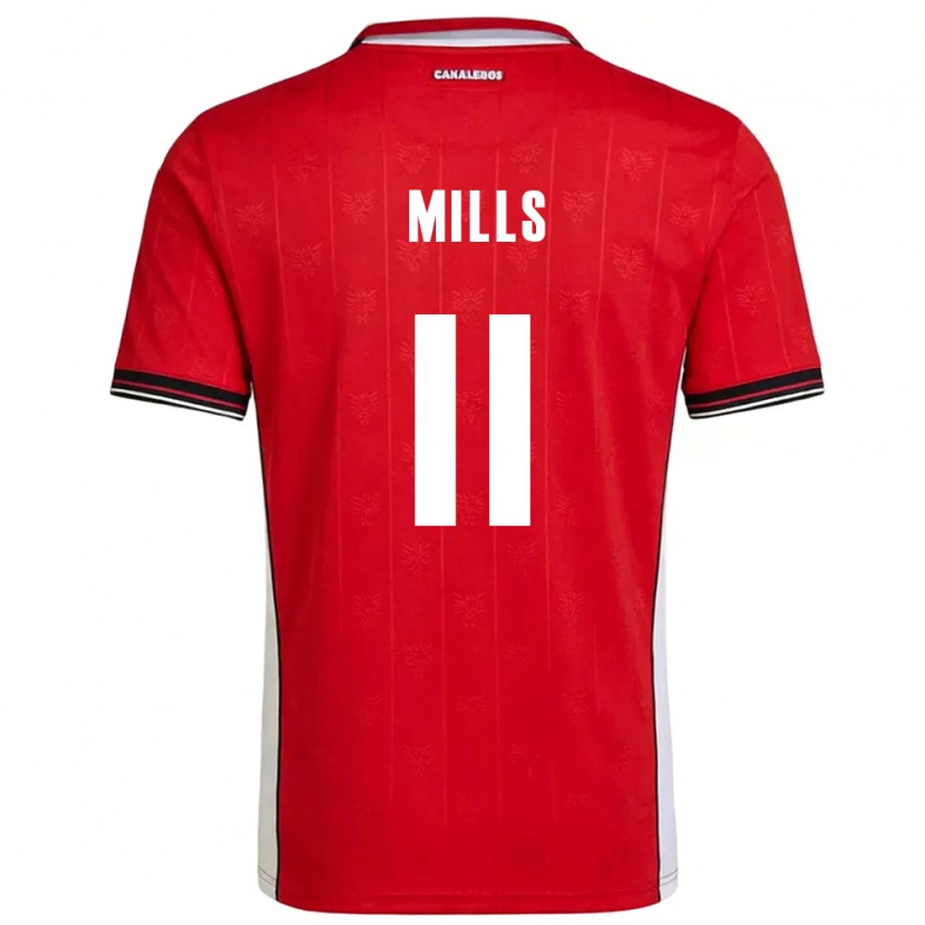 Danxen Niño Camiseta Panamá Natalia Mills #11 Rojo Marrón Blanco 1ª Equipación 26-28 La Camisa México