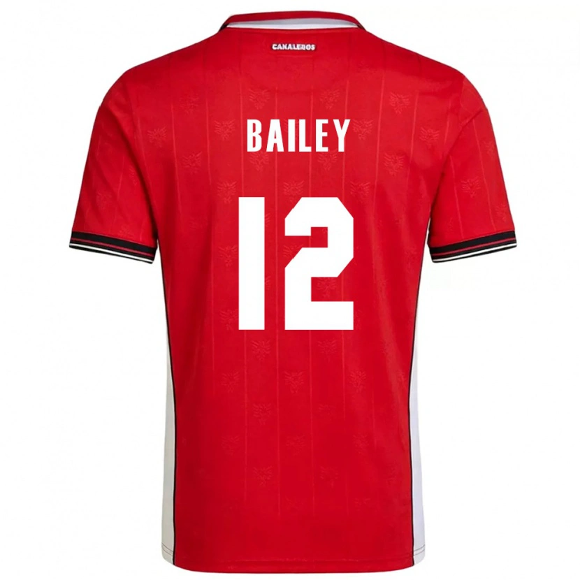 Danxen Niño Camiseta Panamá Yenith Bailey #12 Rojo Marrón Blanco 1ª Equipación 26-28 La Camisa México
