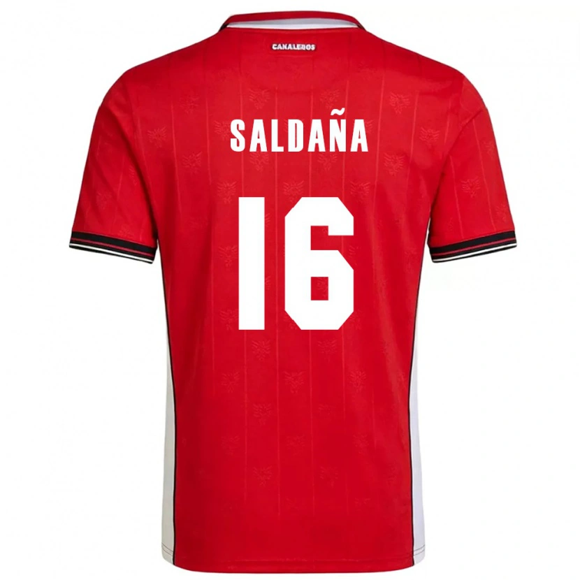Danxen Niño Camiseta Panamá Allan Saldaña #16 Rojo Marrón Blanco 1ª Equipación 26-28 La Camisa México
