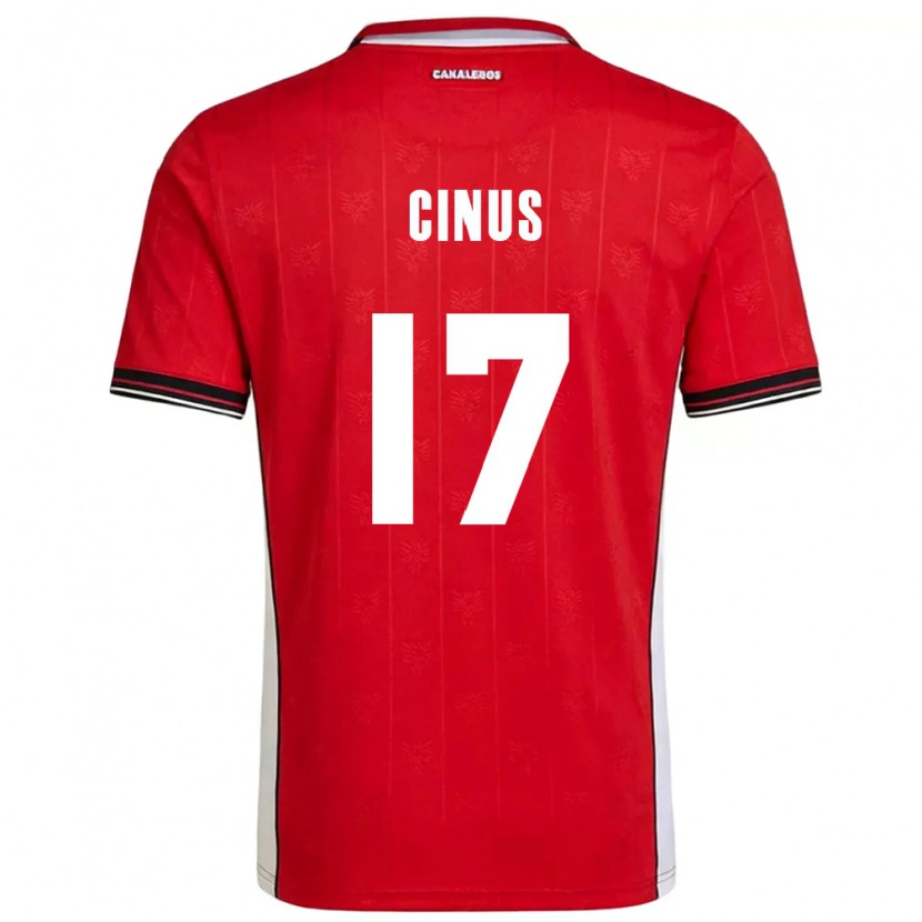Danxen Niño Camiseta Panamá Dilan Cinus #17 Rojo Marrón Blanco 1ª Equipación 26-28 La Camisa México