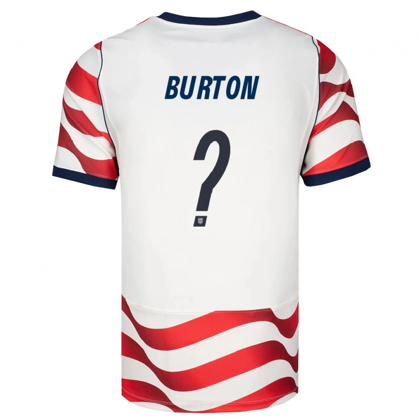 Danxen Niño Camiseta Estados Unidos Micah Burton #0 Rojo Blanco Negro 1ª Equipación 26-28 La Camisa México