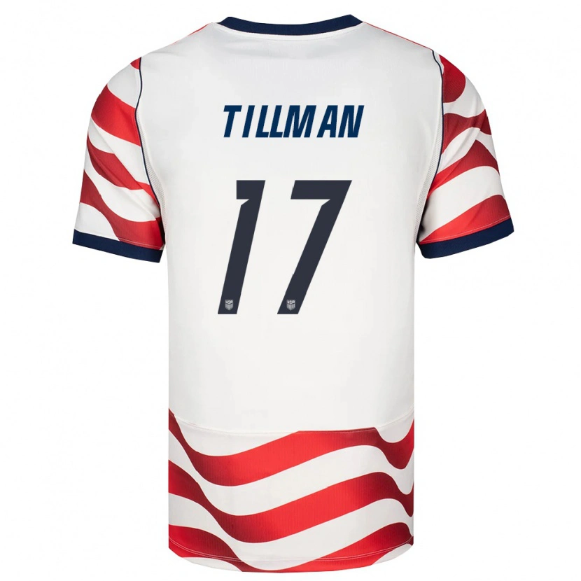 Danxen Niño Camiseta Estados Unidos Malik Tillman #17 Rojo Blanco Negro 1ª Equipación 26-28 La Camisa México