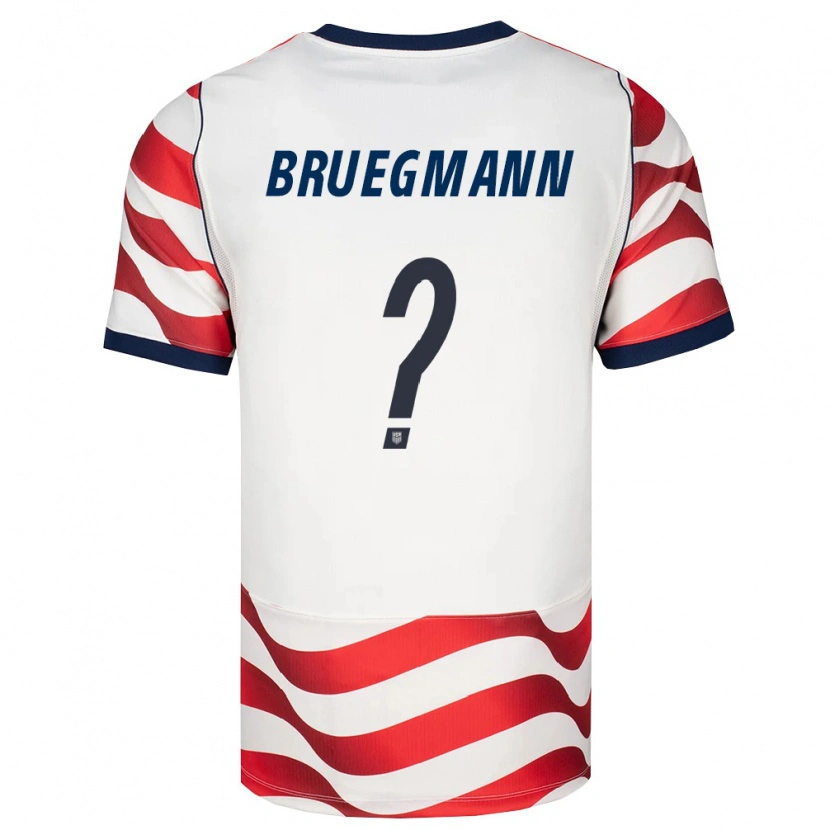 Danxen Niño Camiseta Estados Unidos Lukas Bruegmann #0 Rojo Blanco Negro 1ª Equipación 26-28 La Camisa México