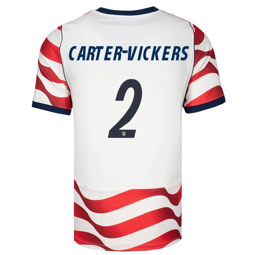 Danxen Niño Camiseta Estados Unidos Cameron Carter-Vickers #2 Rojo Blanco Negro 1ª Equipación 26-28 La Camisa México