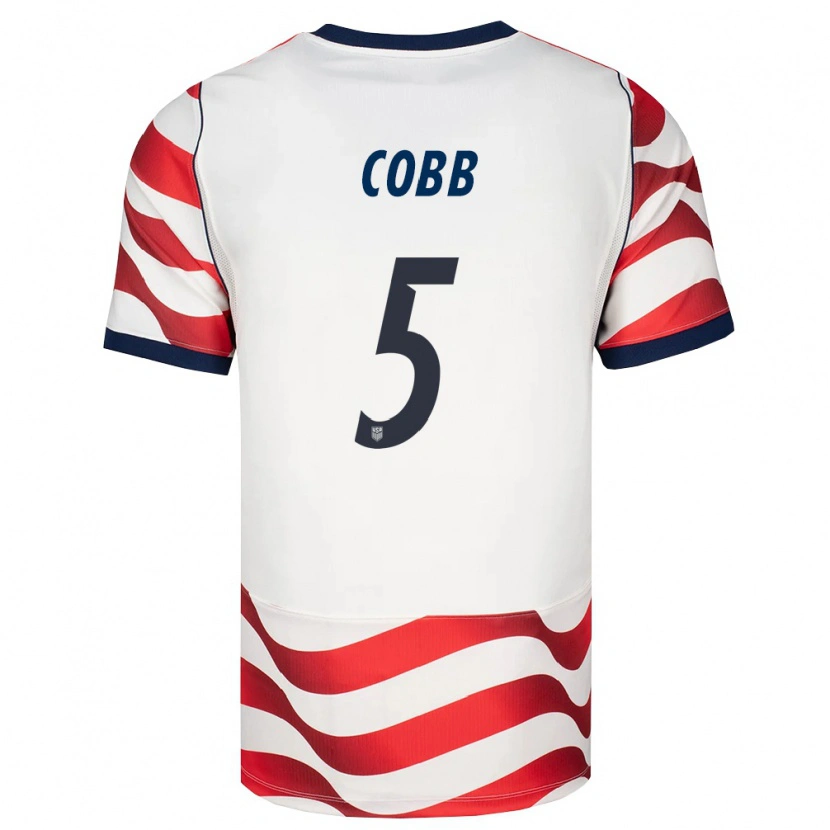 Danxen Niño Camiseta Estados Unidos Noah Cobb #5 Rojo Blanco Negro 1ª Equipación 26-28 La Camisa México