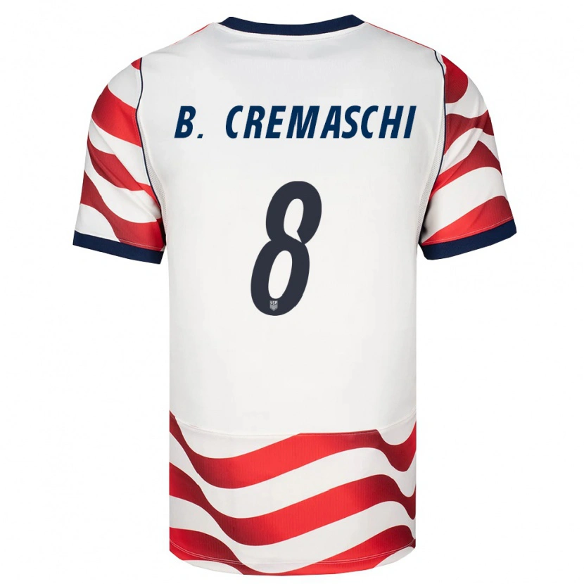 Danxen Niño Camiseta Estados Unidos Benjamin Cremaschi #8 Rojo Blanco Negro 1ª Equipación 26-28 La Camisa México