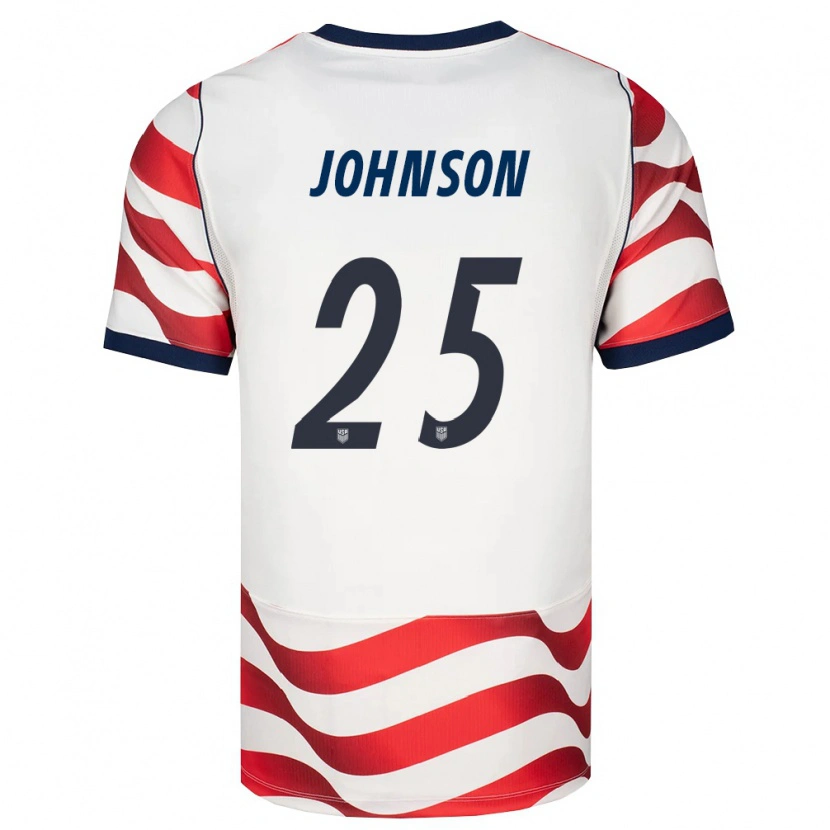 Danxen Niño Camiseta Estados Unidos Sean Johnson #25 Rojo Blanco Negro 1ª Equipación 26-28 La Camisa México