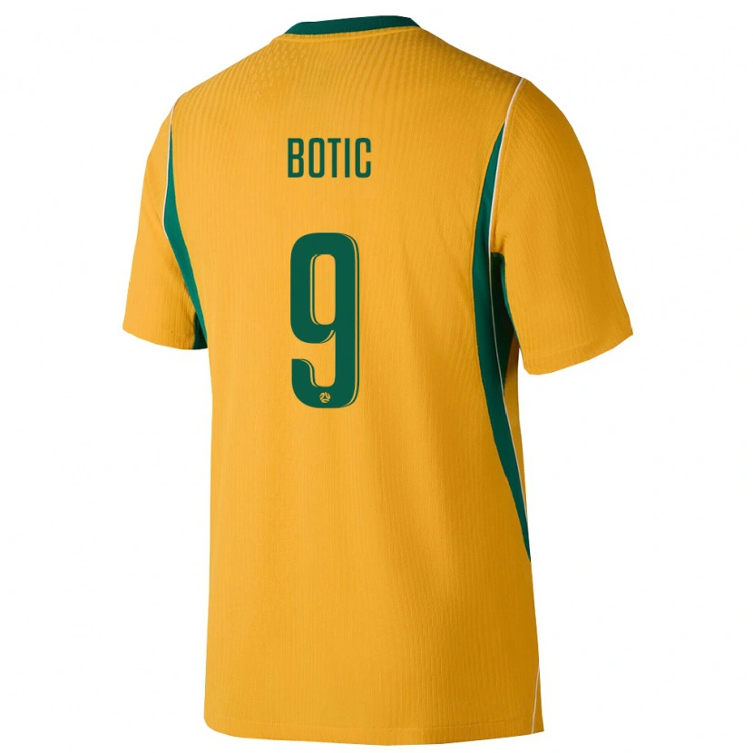 Danxen Niño Camiseta Australia Noah Botic #9 Amarillo Verde 1ª Equipación 26-28 La Camisa México