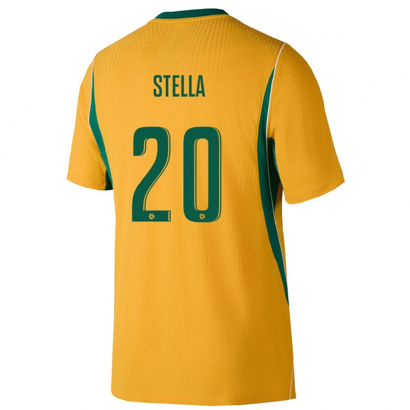 Danxen Niño Camiseta Australia Xavier Stella #20 Amarillo Verde 1ª Equipación 26-28 La Camisa México