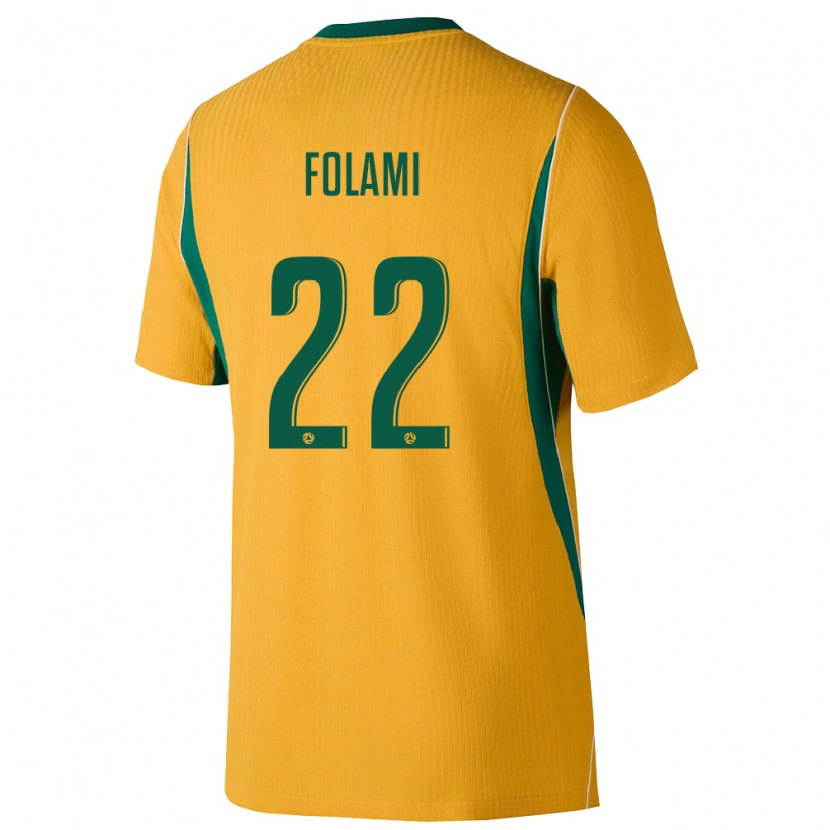 Danxen Niño Camiseta Australia Ben Folami #22 Amarillo Verde 1ª Equipación 26-28 La Camisa México