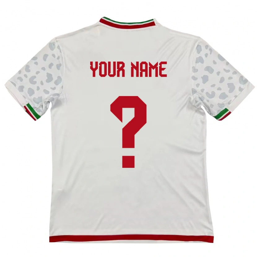 Danxen Niño Camiseta Irán Su Nombre #0 Blanco Rojo 1ª Equipación 26-28 La Camisa México