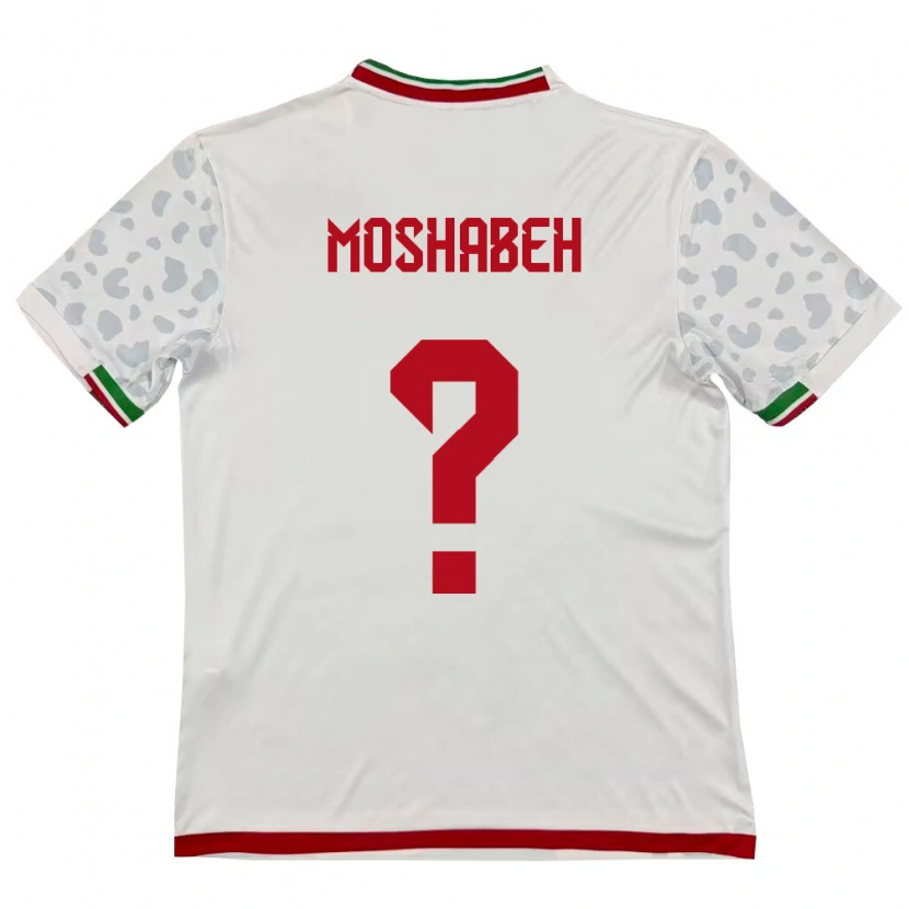 Danxen Niño Camiseta Irán Mahan Moshabeh #0 Blanco Rojo 1ª Equipación 26-28 La Camisa México