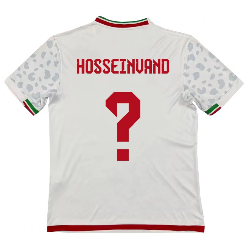 Danxen Niño Camiseta Irán Abolfazl Hosseinvand #0 Blanco Rojo 1ª Equipación 26-28 La Camisa México