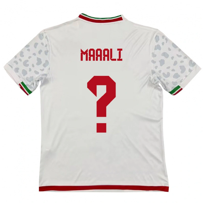 Danxen Niño Camiseta Irán Arian Maaali #0 Blanco Rojo 1ª Equipación 26-28 La Camisa México
