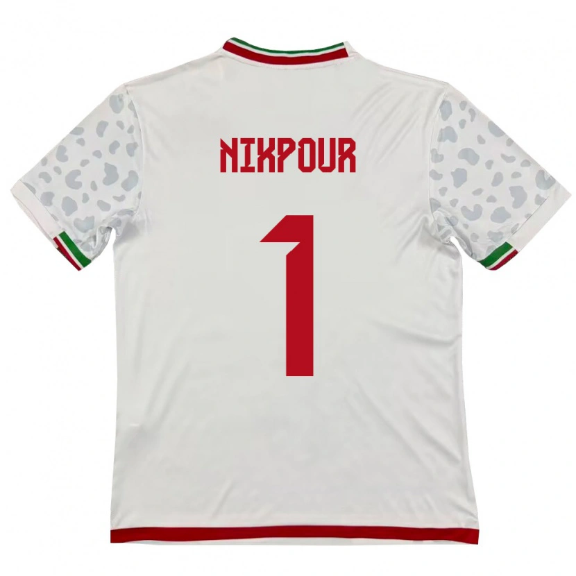 Danxen Niño Camiseta Irán Amirhossein Nikpour #1 Blanco Rojo 1ª Equipación 26-28 La Camisa México