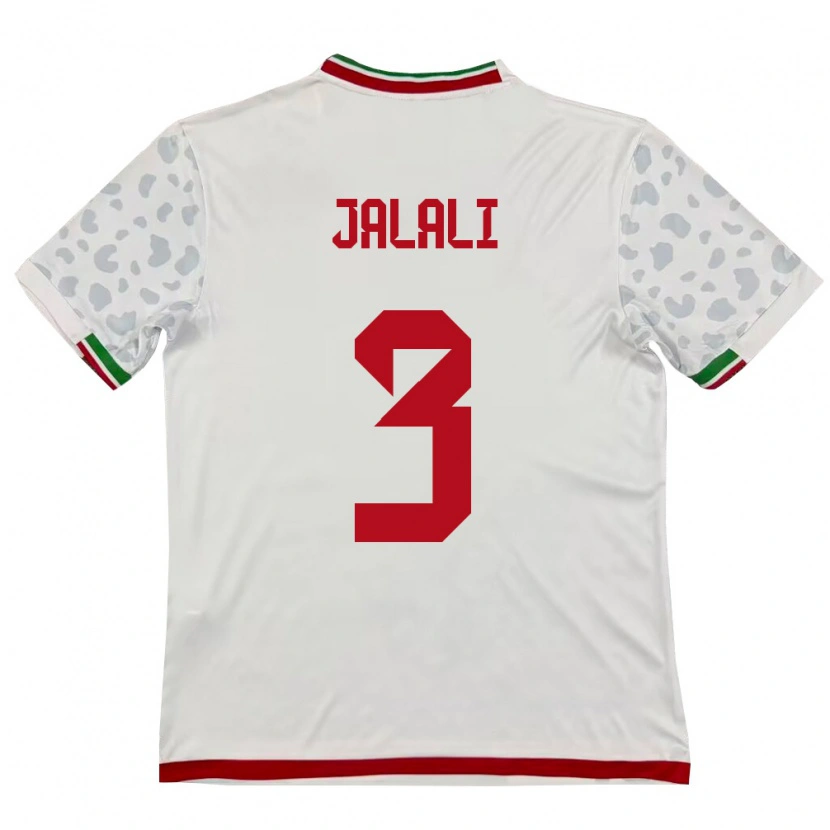 Danxen Niño Camiseta Irán Ahmadreza Jalali #3 Blanco Rojo 1ª Equipación 26-28 La Camisa México