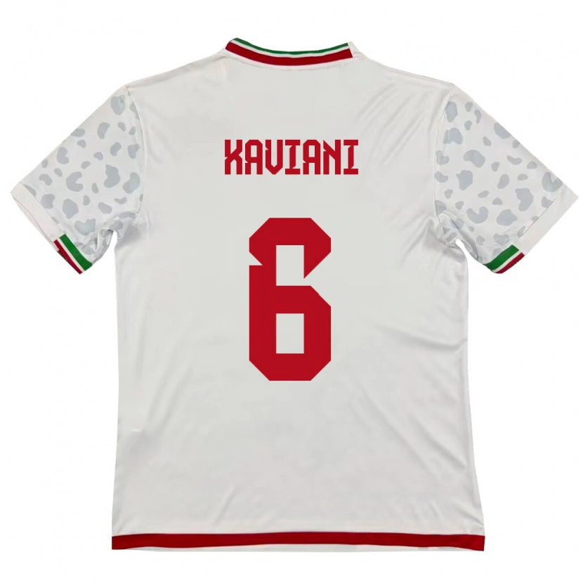 Danxen Niño Camiseta Irán Mohammadtaha Kaviani #6 Blanco Rojo 1ª Equipación 26-28 La Camisa México
