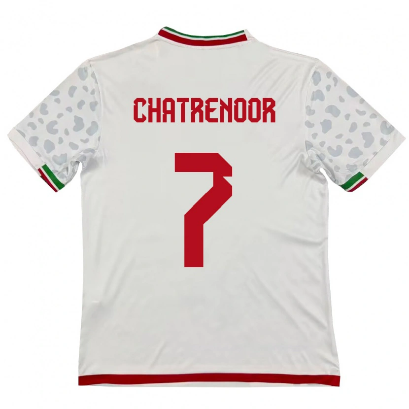 Danxen Niño Camiseta Irán Afsaneh Chatrenoor #7 Blanco Rojo 1ª Equipación 26-28 La Camisa México
