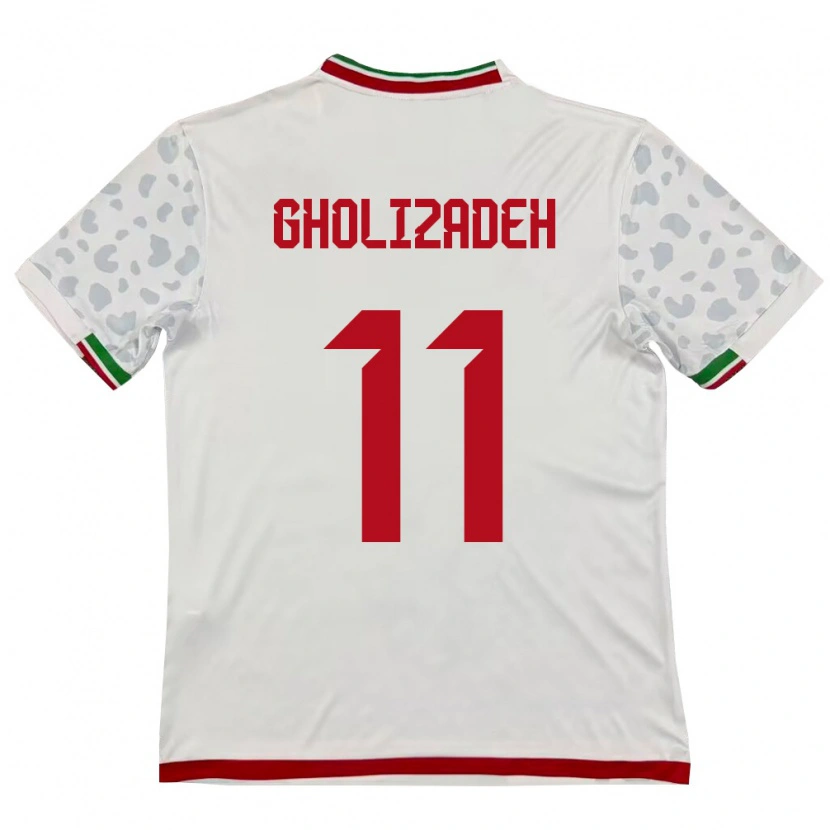 Danxen Niño Camiseta Irán Ali Gholizadeh #11 Blanco Rojo 1ª Equipación 26-28 La Camisa México