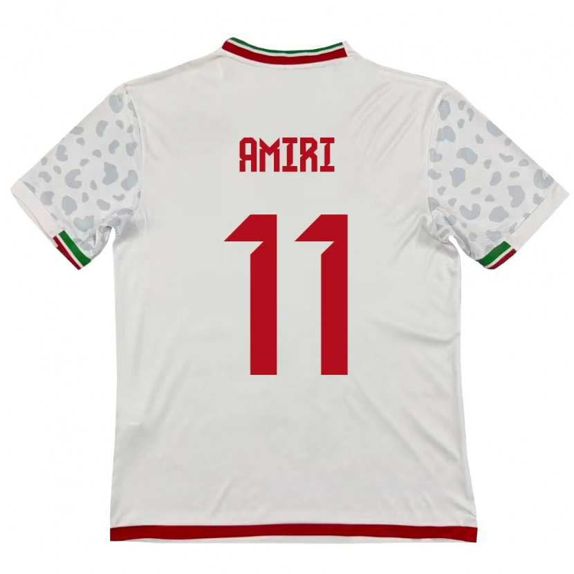 Danxen Niño Camiseta Irán Vahid Amiri #11 Blanco Rojo 1ª Equipación 26-28 La Camisa México