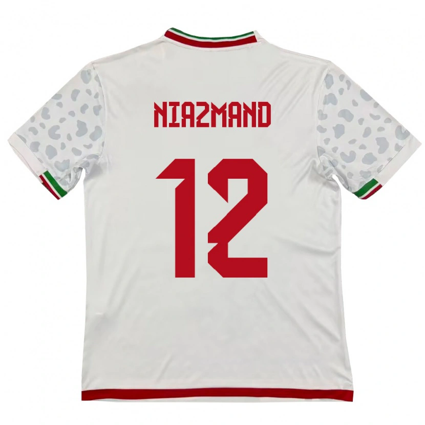 Danxen Niño Camiseta Irán Payam Niazmand #12 Blanco Rojo 1ª Equipación 26-28 La Camisa México