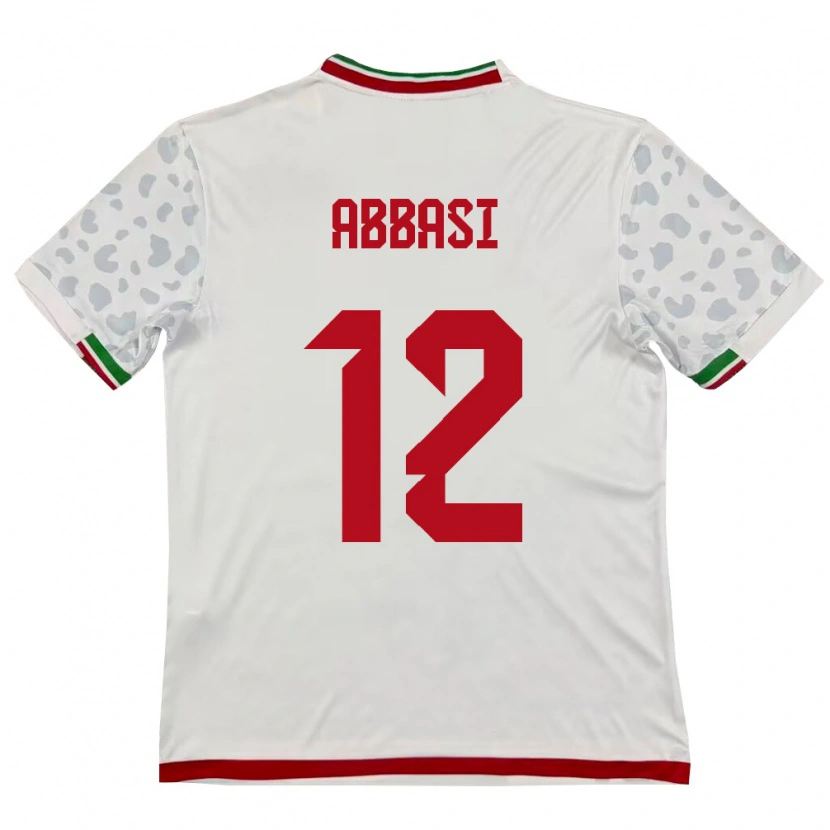 Danxen Niño Camiseta Irán Armin Abbasi #12 Blanco Rojo 1ª Equipación 26-28 La Camisa México