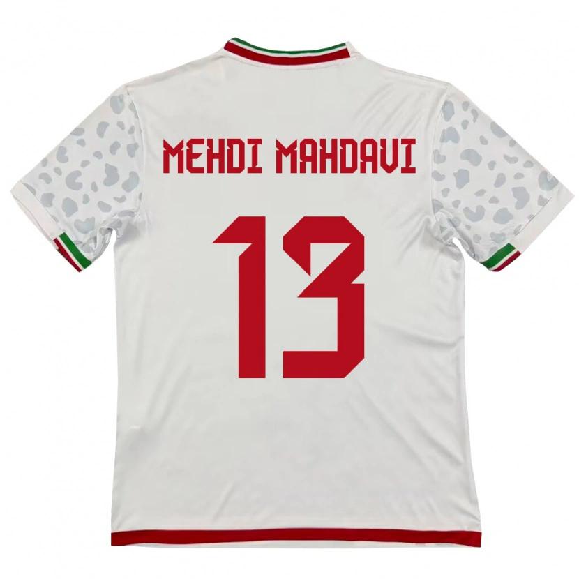 Danxen Niño Camiseta Irán Seyed Mehdi Mahdavi #13 Blanco Rojo 1ª Equipación 26-28 La Camisa México