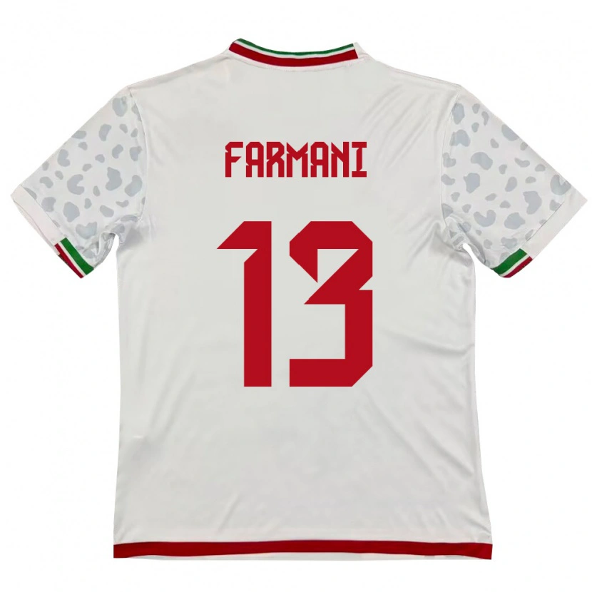 Danxen Niño Camiseta Irán Yasaman Farmani #13 Blanco Rojo 1ª Equipación 26-28 La Camisa México