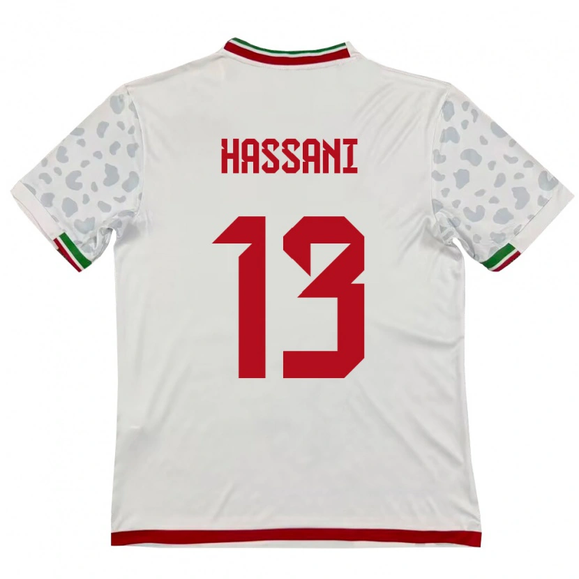 Danxen Niño Camiseta Irán Ali Hassani #13 Blanco Rojo 1ª Equipación 26-28 La Camisa México