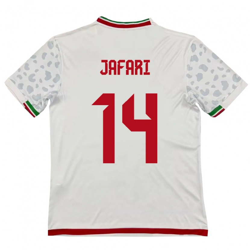 Danxen Niño Camiseta Irán Farhan Jafari #14 Blanco Rojo 1ª Equipación 26-28 La Camisa México