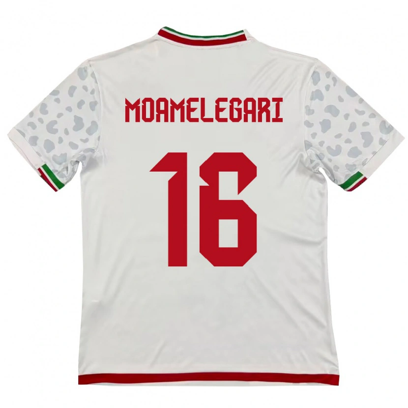 Danxen Niño Camiseta Irán Farzin Moamelegari #16 Blanco Rojo 1ª Equipación 26-28 La Camisa México