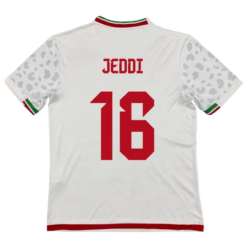 Danxen Niño Camiseta Irán Amirreza Jeddi #16 Blanco Rojo 1ª Equipación 26-28 La Camisa México