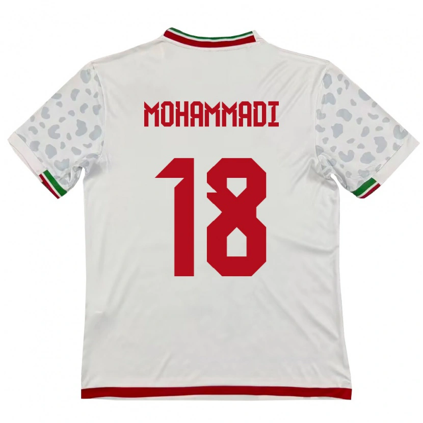 Danxen Niño Camiseta Irán Melika Mohammadi #18 Blanco Rojo 1ª Equipación 26-28 La Camisa México