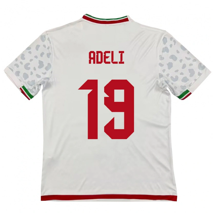 Danxen Niño Camiseta Irán Fatemeh Adeli #19 Blanco Rojo 1ª Equipación 26-28 La Camisa México