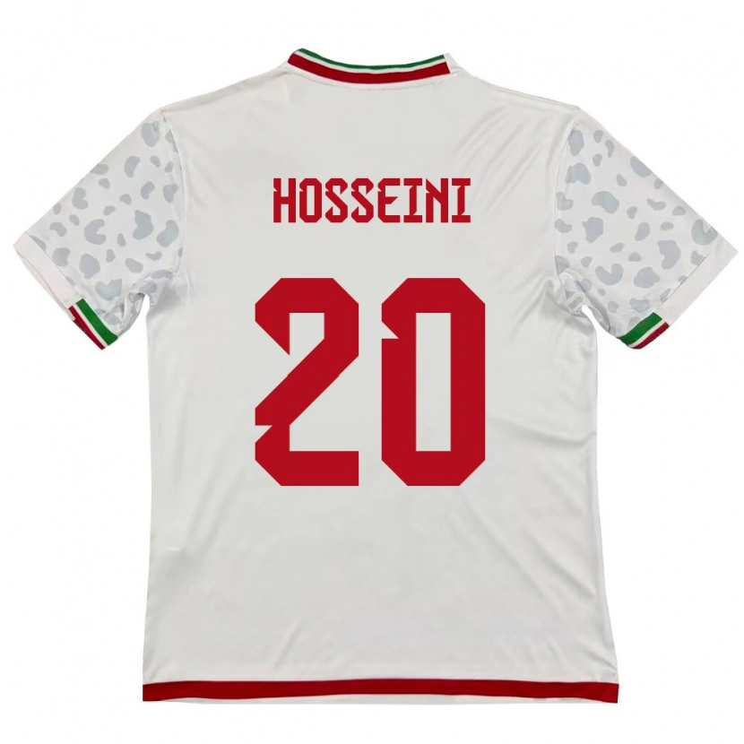 Danxen Niño Camiseta Irán Amirmohammad Hosseini #20 Blanco Rojo 1ª Equipación 26-28 La Camisa México