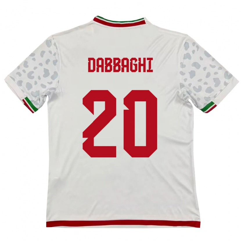 Danxen Niño Camiseta Irán Hajar Dabbaghi #20 Blanco Rojo 1ª Equipación 26-28 La Camisa México