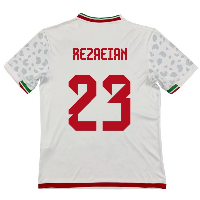 Danxen Niño Camiseta Irán Ramin Rezaeian #23 Blanco Rojo 1ª Equipación 26-28 La Camisa México