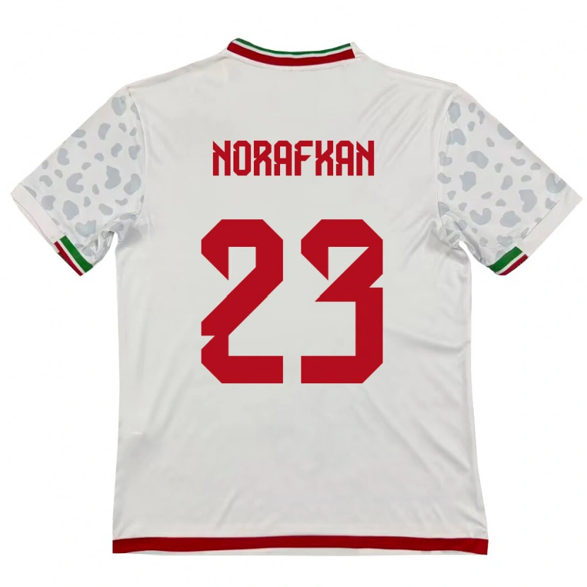 Danxen Niño Camiseta Irán Omid Norafkan #23 Blanco Rojo 1ª Equipación 26-28 La Camisa México