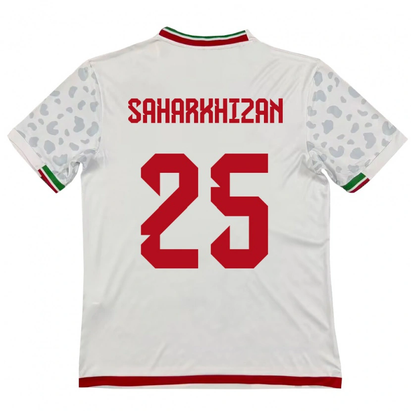 Danxen Niño Camiseta Irán Saeid Saharkhizan #25 Blanco Rojo 1ª Equipación 26-28 La Camisa México